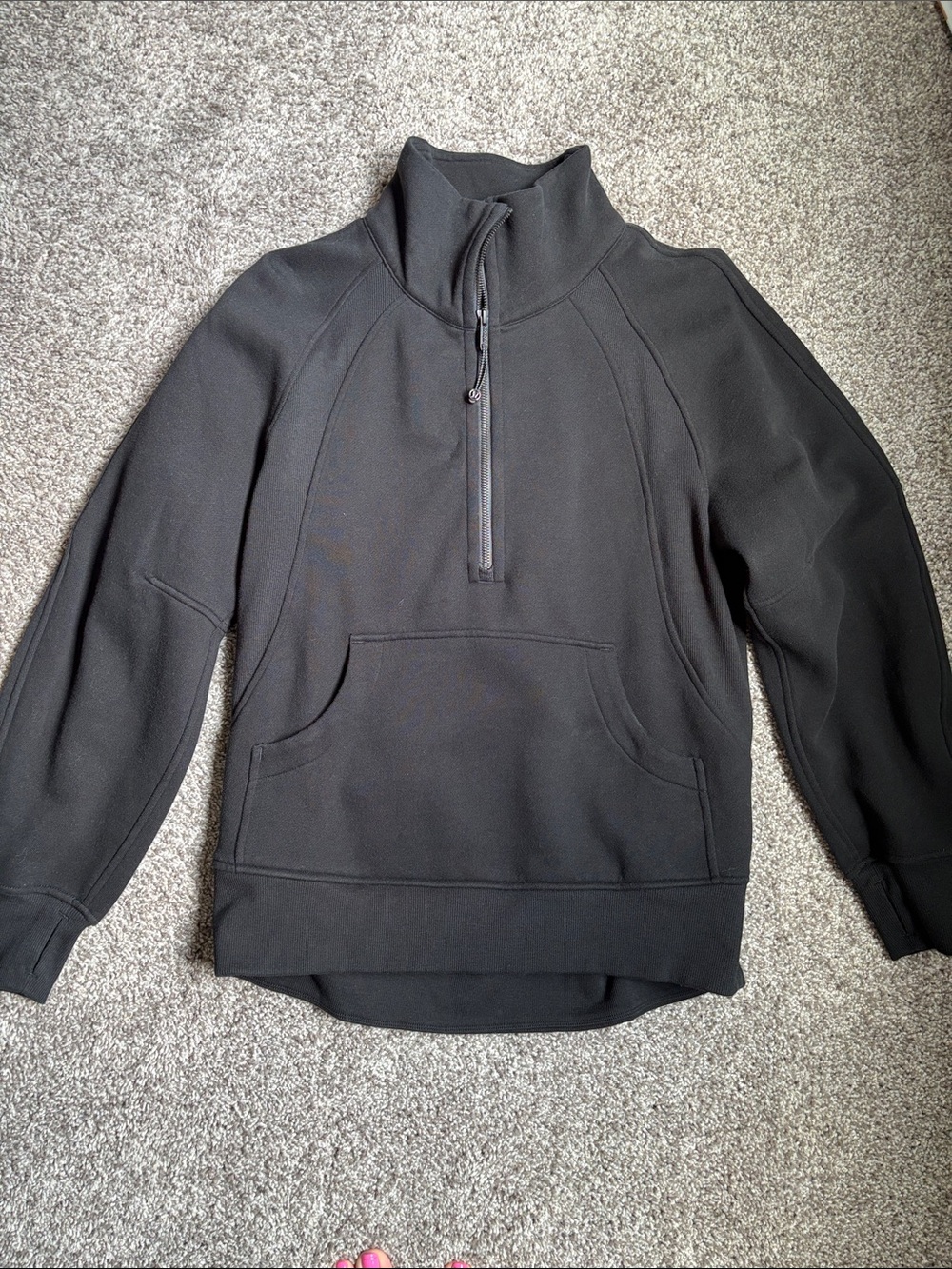 Lululemon Long Black Half-Zip Funnel Neck